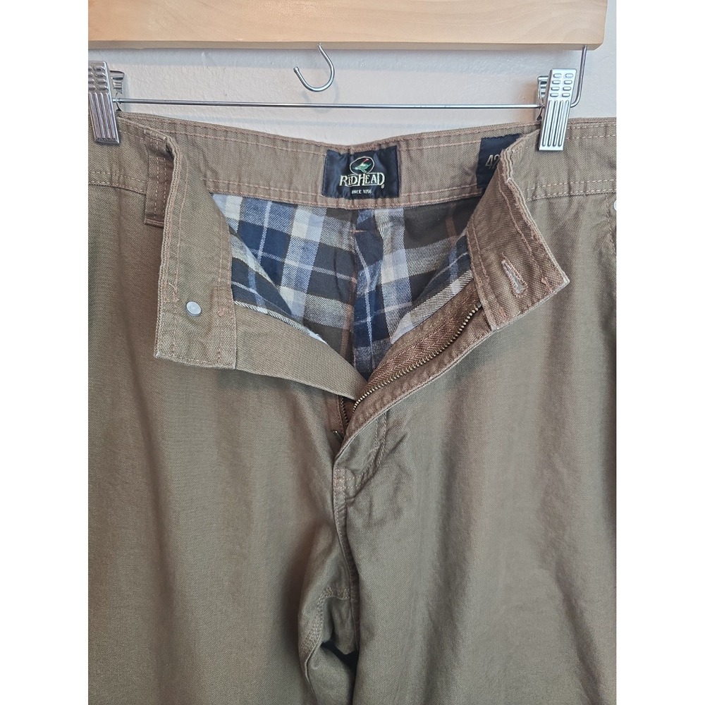 Red Head Flannel Lined Mens Pants 42 X 34 Brown
